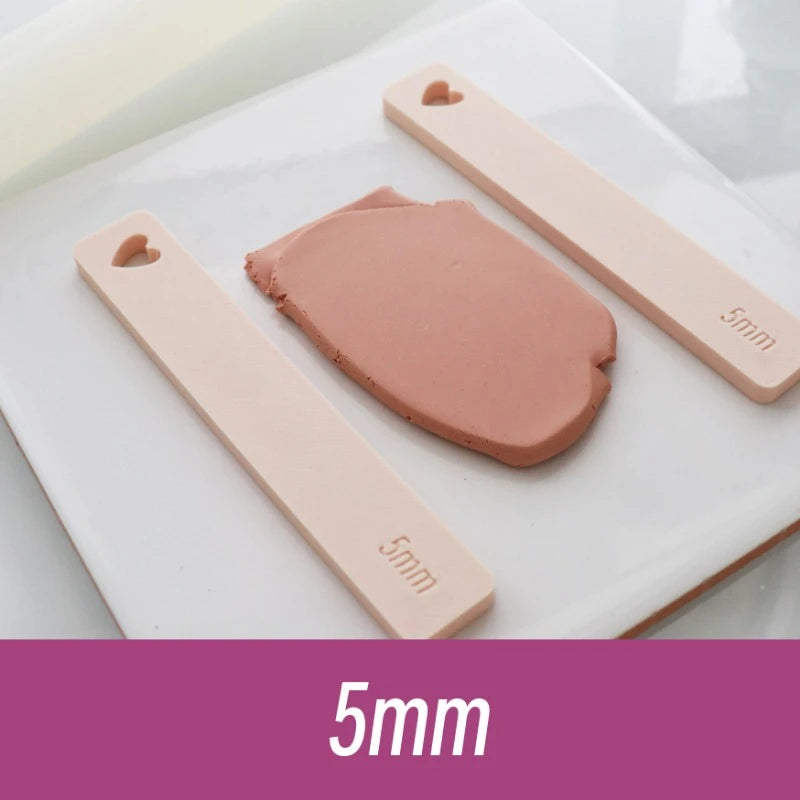 Règle en Argile Polymère – Plaques d'Épaisseur pour Poterie (2 pièces)