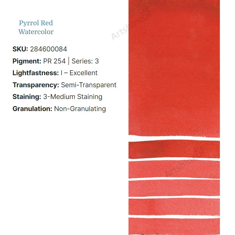 Peinture Aquarelle Professionnelle – Série 1/3 – Tube 5 ml – 46 Teintes