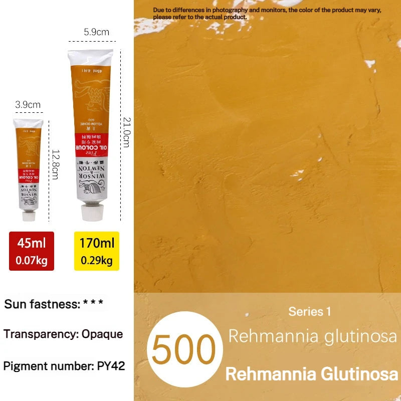 Tube de pigments pour peinture à l'huile, 45 ml/170 ml, peinture acrylique