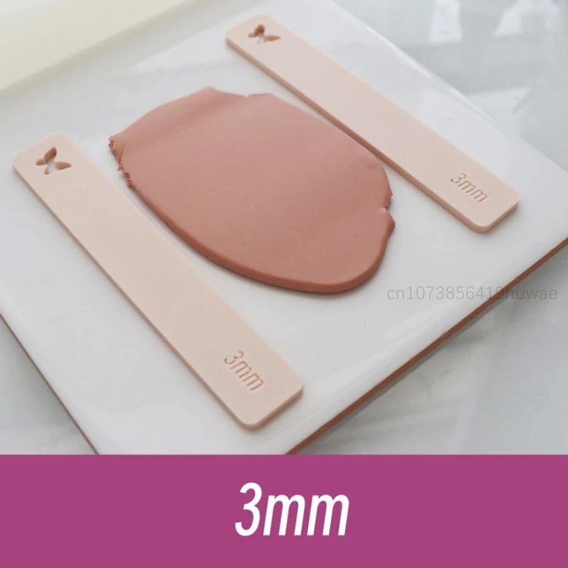 Règle en Argile Polymère – Plaques d'Épaisseur pour Poterie (2 pièces)