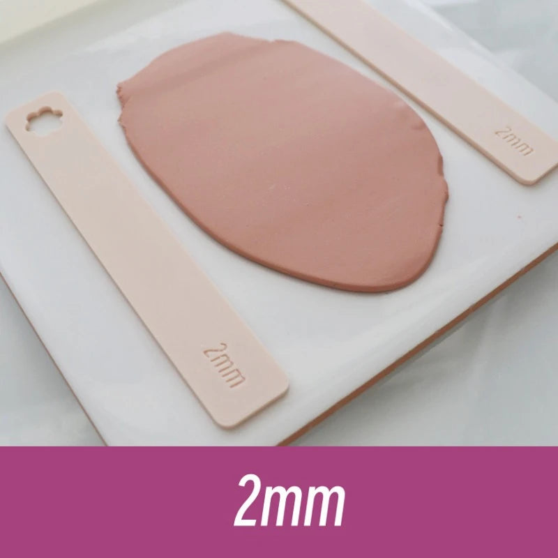 Règle en Argile Polymère – Plaques d'Épaisseur pour Poterie (2 pièces)