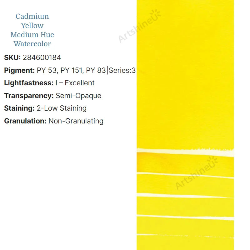 Peinture Aquarelle Professionnelle – Série 1/3 – Tube 5 ml – 46 Teintes