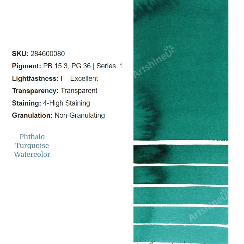 Peinture Aquarelle Professionnelle – Série 1/3 – Tube 5 ml – 46 Teintes