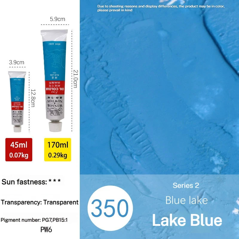 Tube de pigments pour peinture à l'huile, 45 ml/170 ml, peinture acrylique