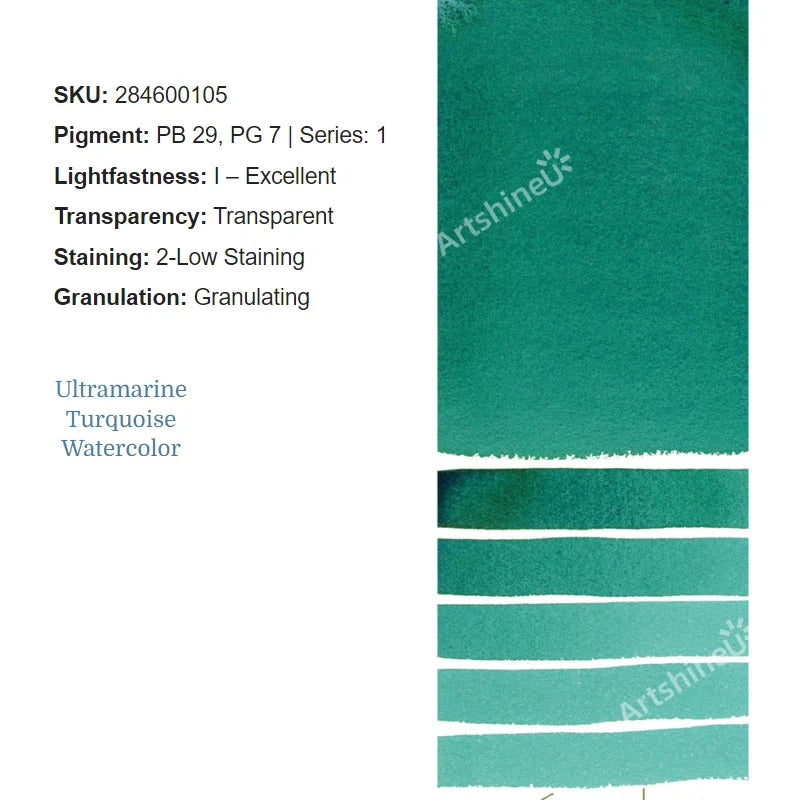 Peinture Aquarelle Professionnelle – Série 1/3 – Tube 5 ml – 46 Teintes