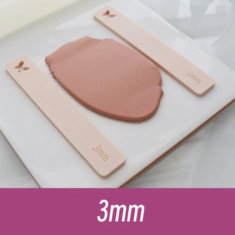 Règle en Argile Polymère – Plaques d'Épaisseur pour Poterie (2 pièces)