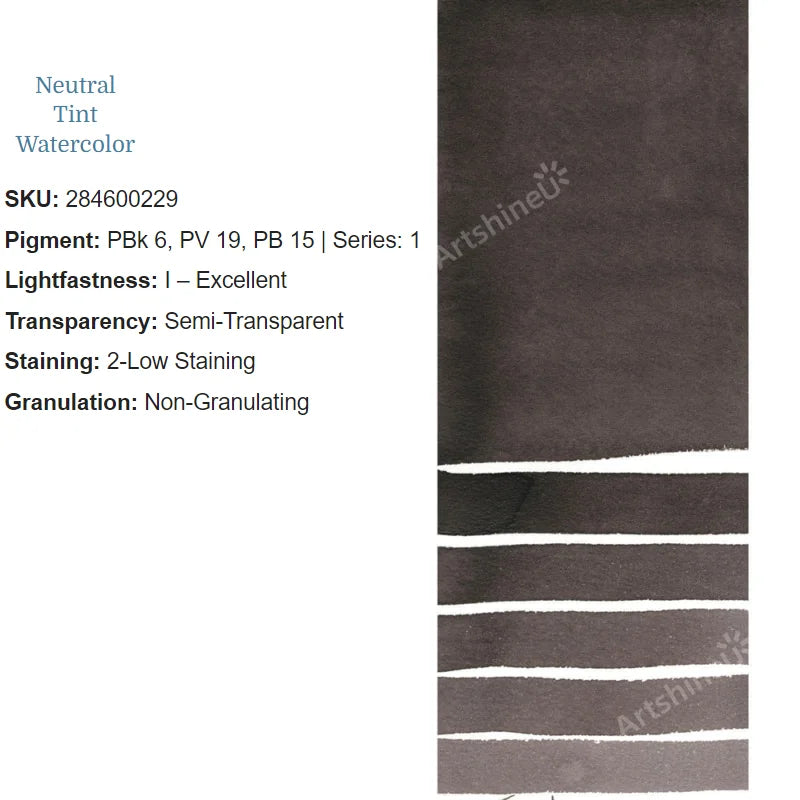 Peinture Aquarelle Professionnelle – Série 1/3 – Tube 5 ml – 46 Teintes