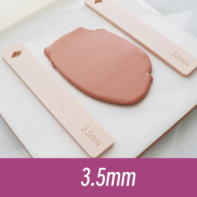 Règle en Argile Polymère – Plaques d'Épaisseur pour Poterie (2 pièces)