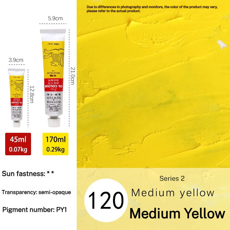Tube de pigments pour peinture à l'huile, 45 ml/170 ml, peinture acrylique