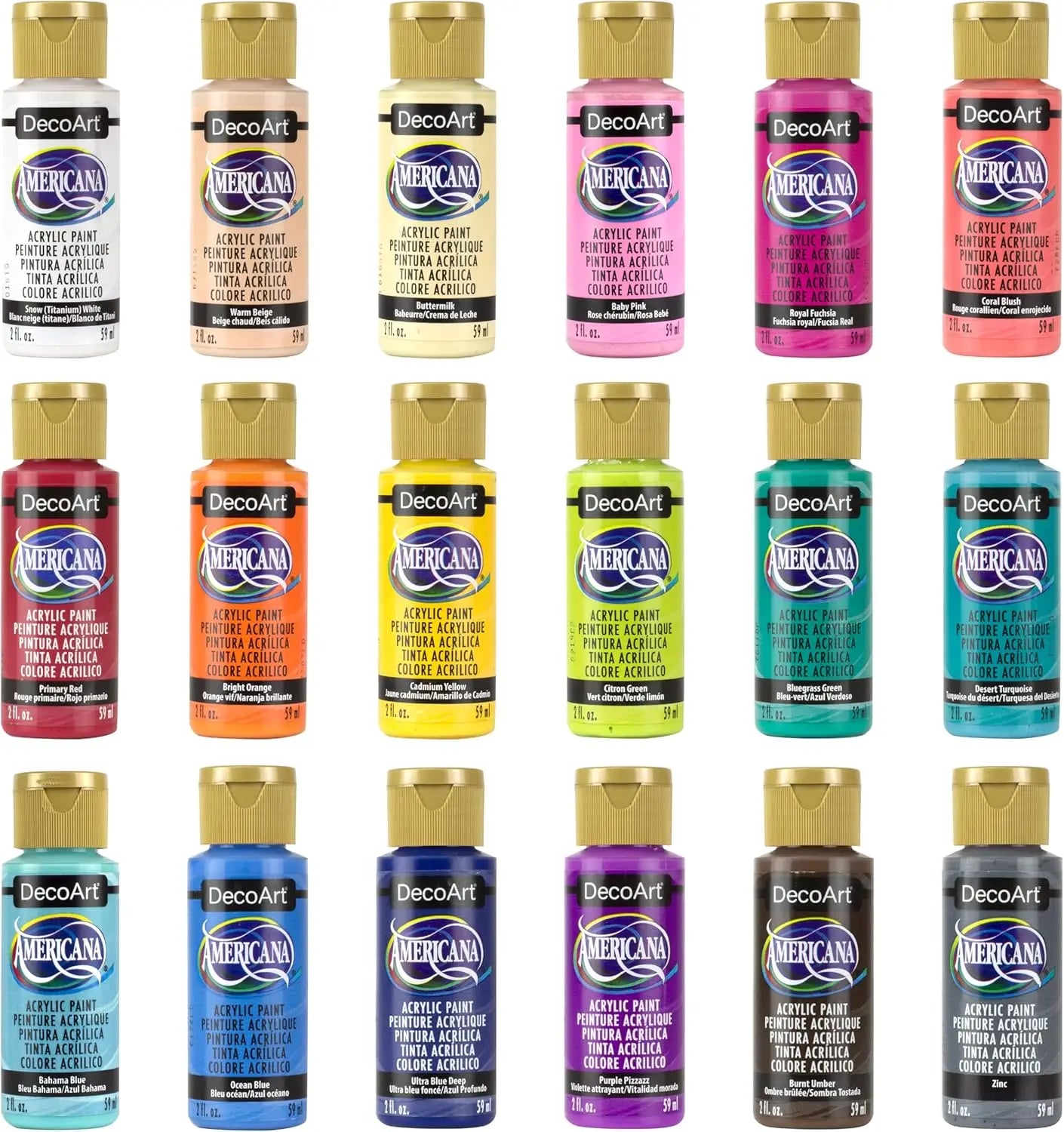 Peinture Acrylique Multi-Surfaces à Base d'Eau – 59 ml Finition Mate