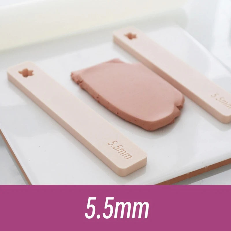 Règle en Argile Polymère – Plaques d'Épaisseur pour Poterie (2 pièces)