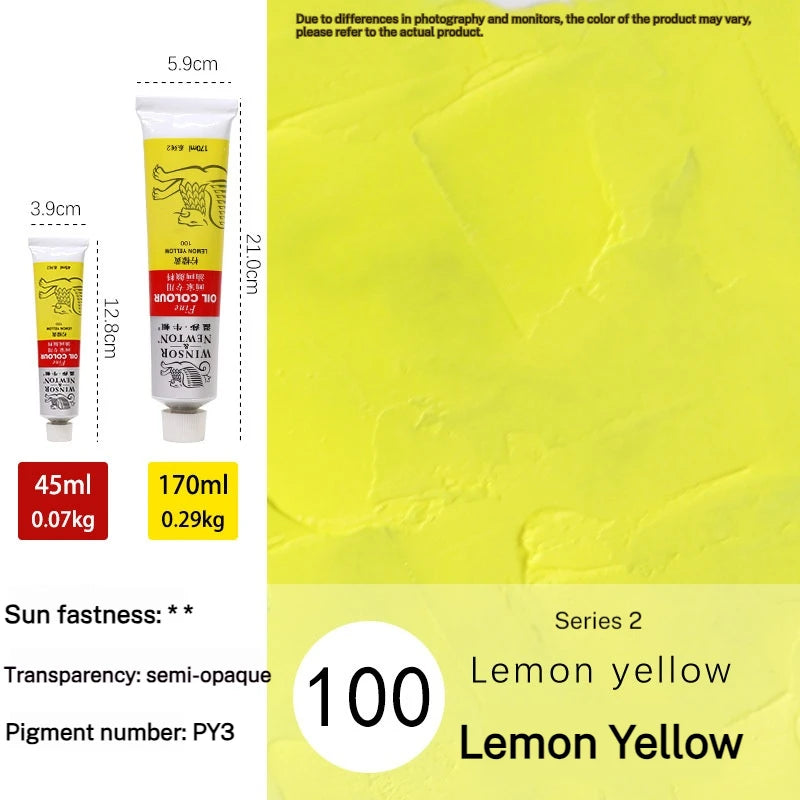 Tube de pigments pour peinture à l'huile, 45 ml/170 ml, peinture acrylique