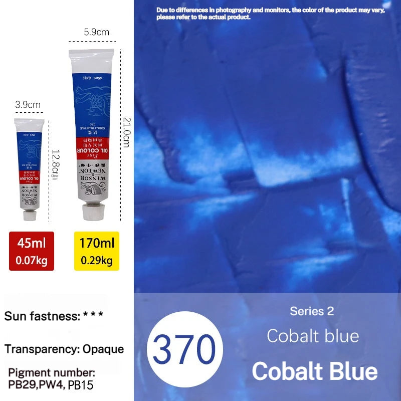 Tube de pigments pour peinture à l'huile, 45 ml/170 ml, peinture acrylique