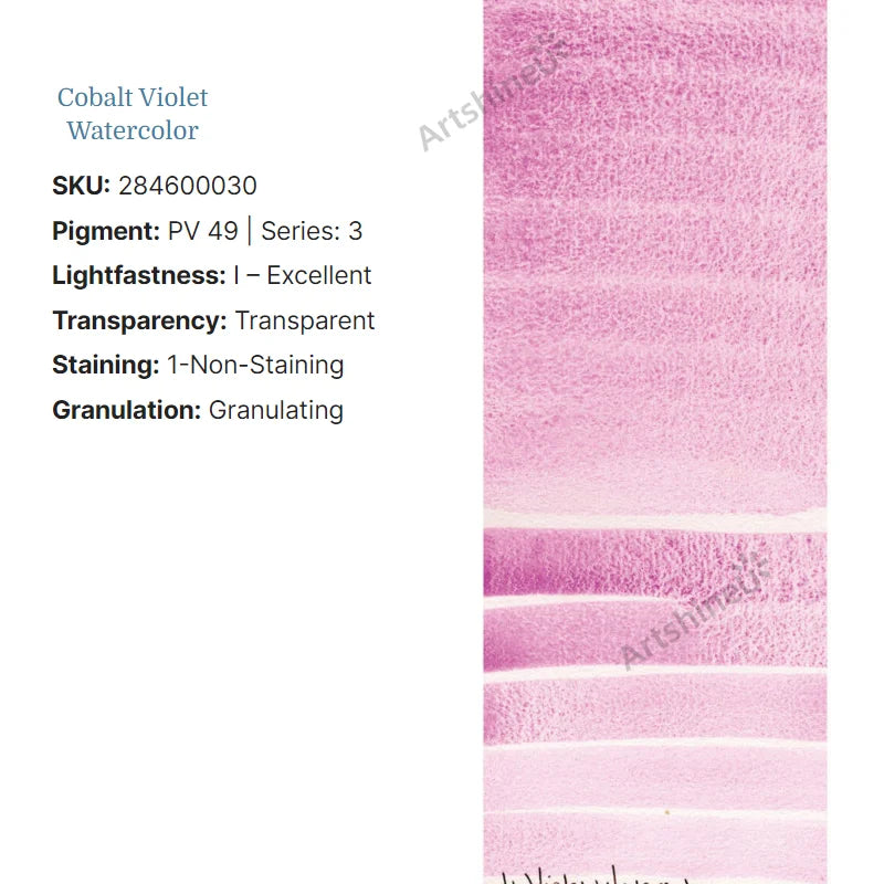 Peinture Aquarelle Professionnelle – Série 1/3 – Tube 5 ml – 46 Teintes