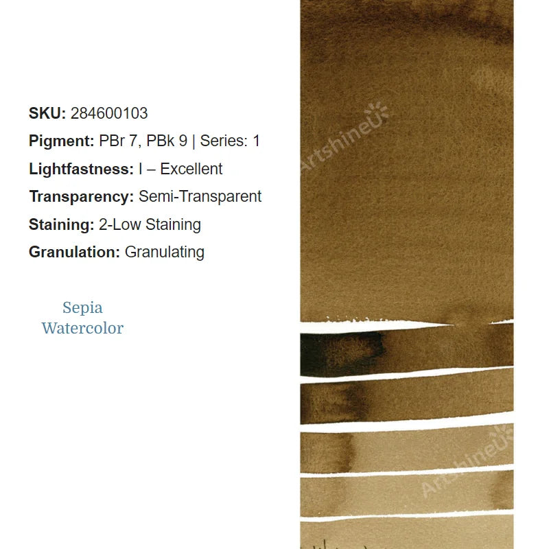 Peinture Aquarelle Professionnelle – Série 1/3 – Tube 5 ml – 46 Teintes