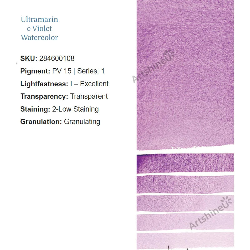 Peinture Aquarelle Professionnelle – Série 1/3 – Tube 5 ml – 46 Teintes