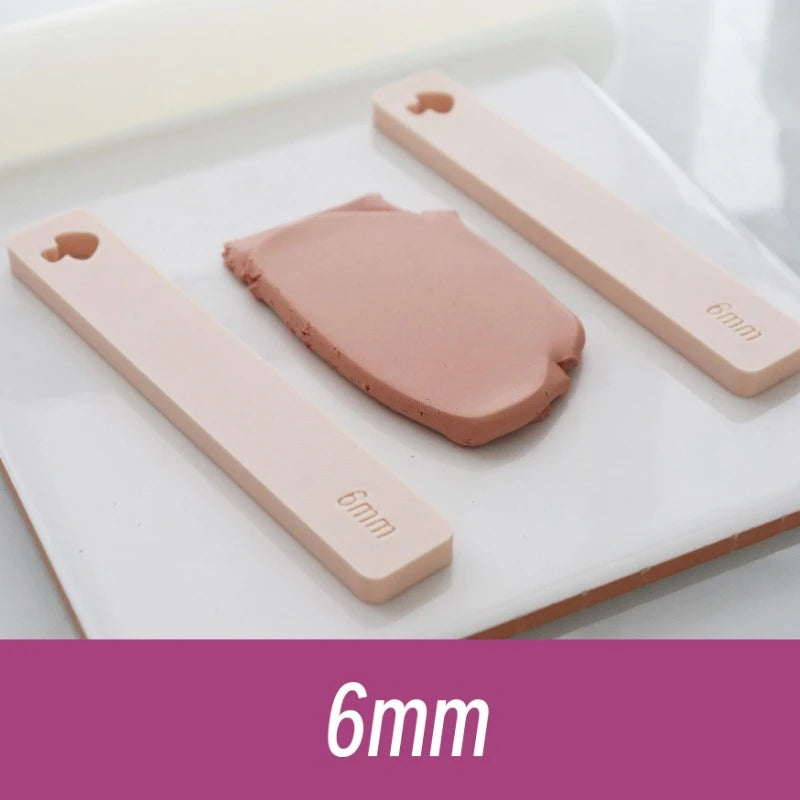 Règle en Argile Polymère – Plaques d'Épaisseur pour Poterie (2 pièces)