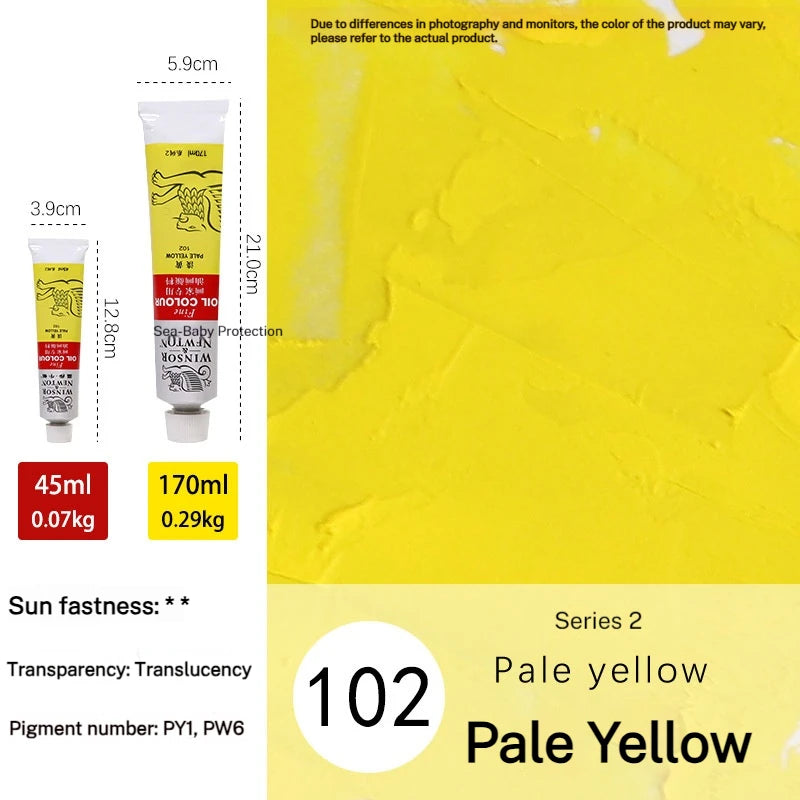 Tube de pigments pour peinture à l'huile, 45 ml/170 ml, peinture acrylique