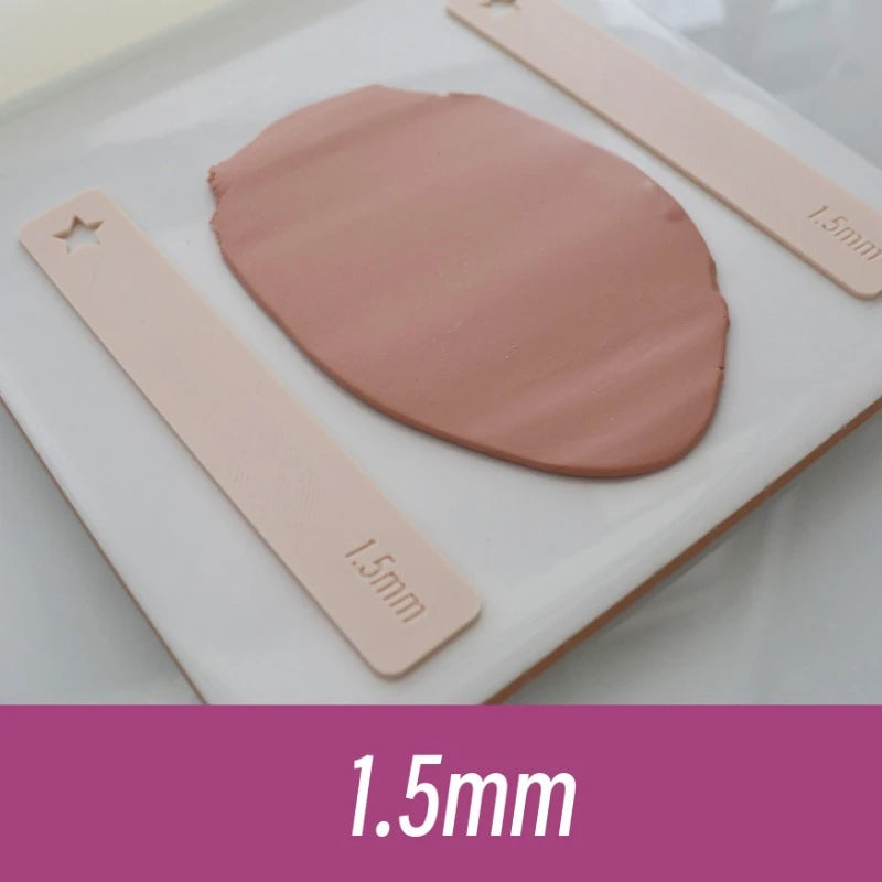 Règle en Argile Polymère – Plaques d'Épaisseur pour Poterie (2 pièces)