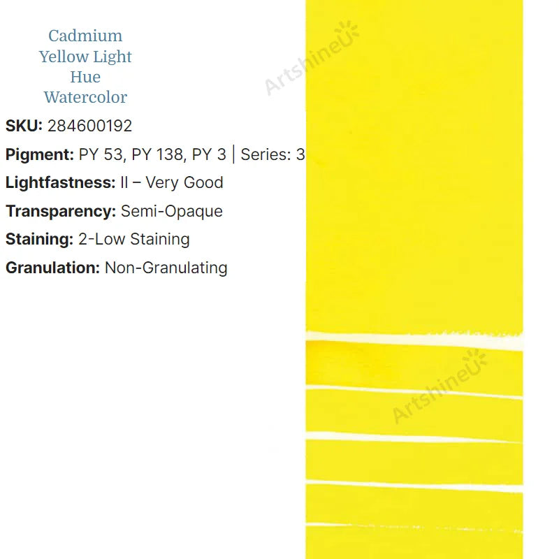 Peinture Aquarelle Professionnelle – Série 1/3 – Tube 5 ml – 46 Teintes