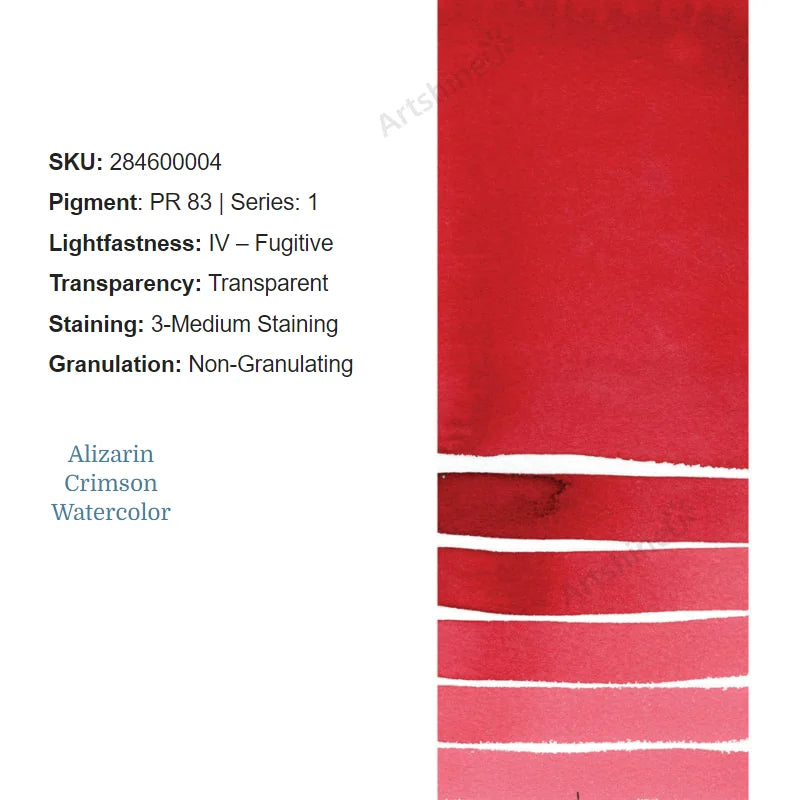 Peinture Aquarelle Professionnelle – Série 1/3 – Tube 5 ml – 46 Teintes
