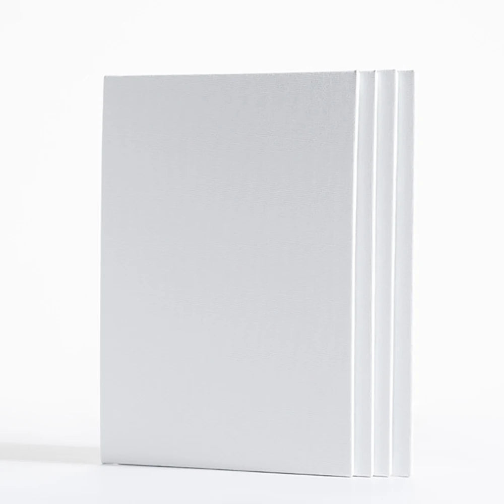 Lot de 5 Panneaux de Toile en Coton Blanc