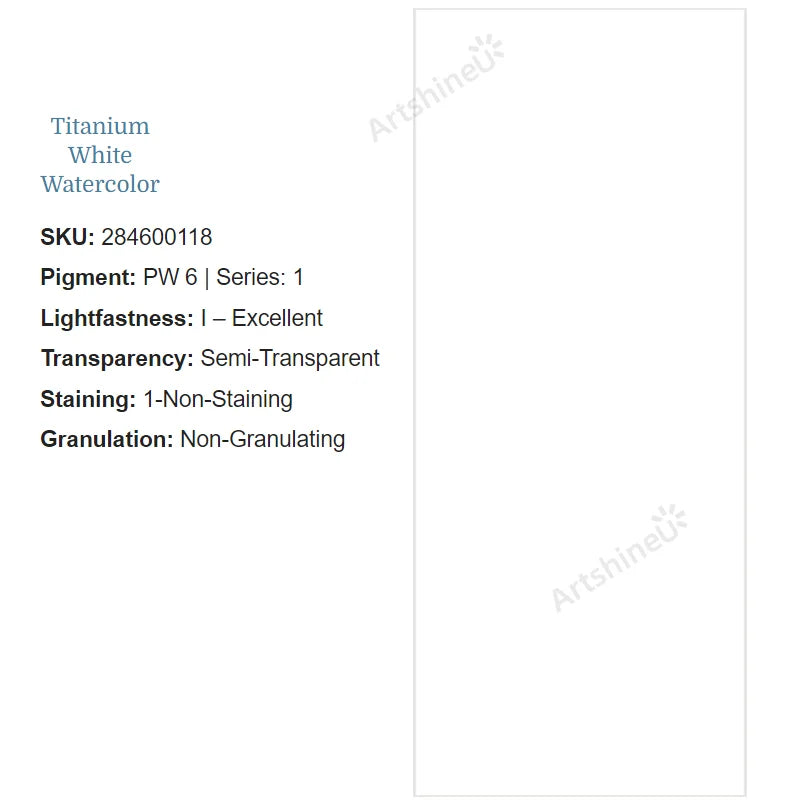 Peinture Aquarelle Professionnelle – Série 1/3 – Tube 5 ml – 46 Teintes