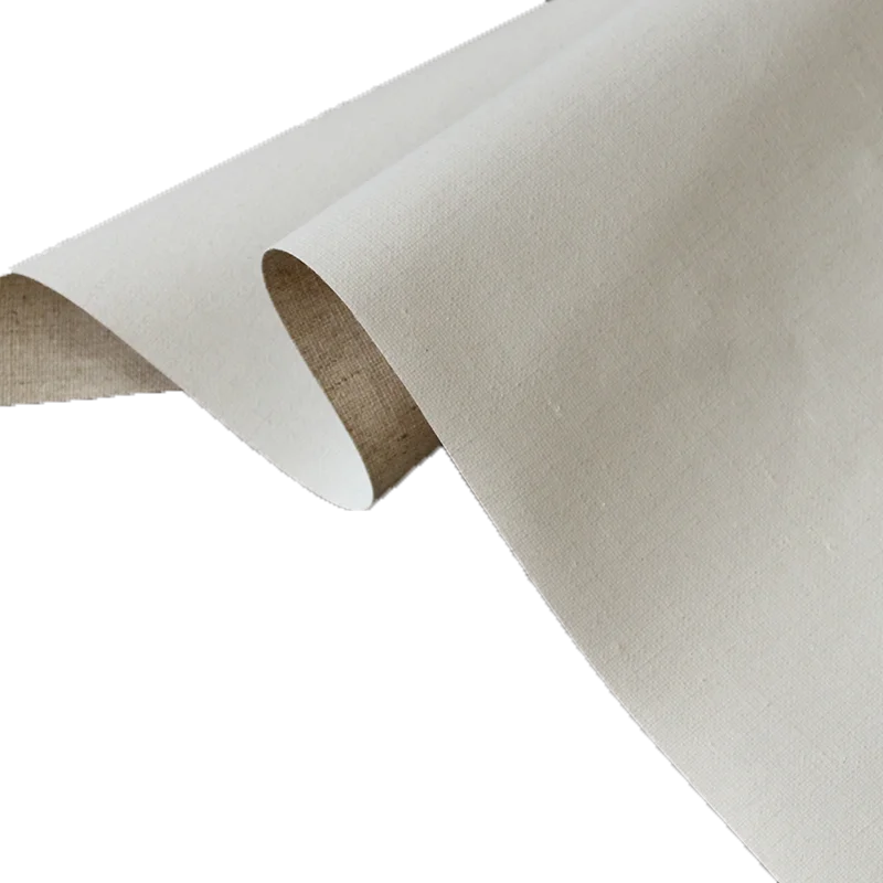 Toile Vierge Professionnelle Lin Mélangé  Grain fin