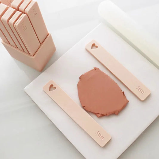 Règle en Argile Polymère – Plaques d'Épaisseur pour Poterie (2 pièces)