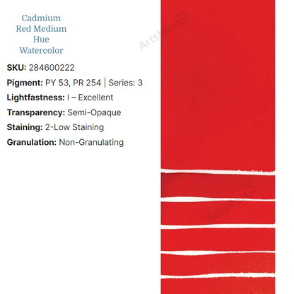 Peinture Aquarelle Professionnelle – Série 1/3 – Tube 5 ml – 46 Teintes
