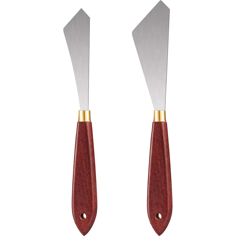 Ensemble de Couteaux à Peinture Acier Inoxydable & Manche en Bois