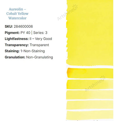 Peinture Aquarelle Professionnelle – Série 1/3 – Tube 5 ml – 46 Teintes
