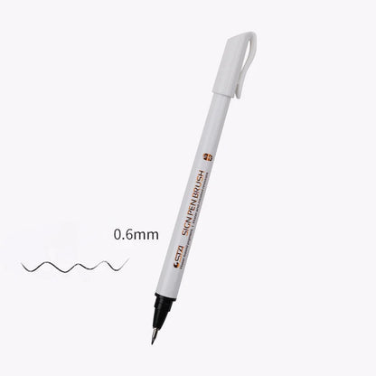 Stylo de Calligraphie Étanche à Pointe Souple Noir