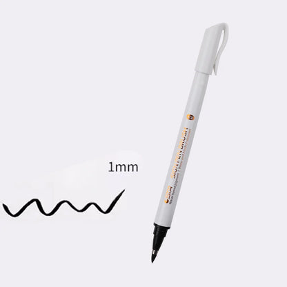 Stylo de Calligraphie Étanche à Pointe Souple Noir