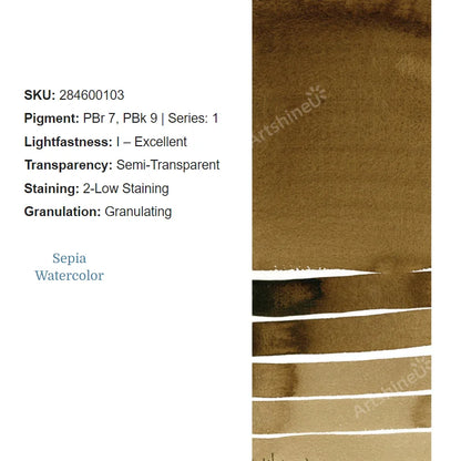 Peinture Aquarelle Professionnelle – Série 1/3 – Tube 5 ml – 46 Teintes