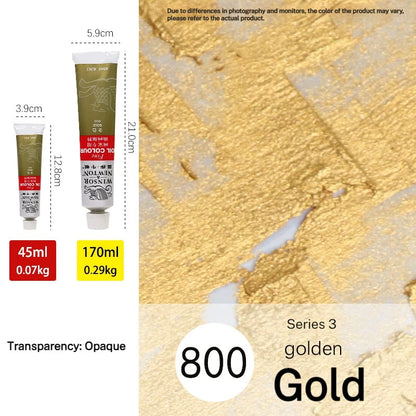 Tube de pigments pour peinture à l'huile, 45 ml/170 ml, peinture acrylique