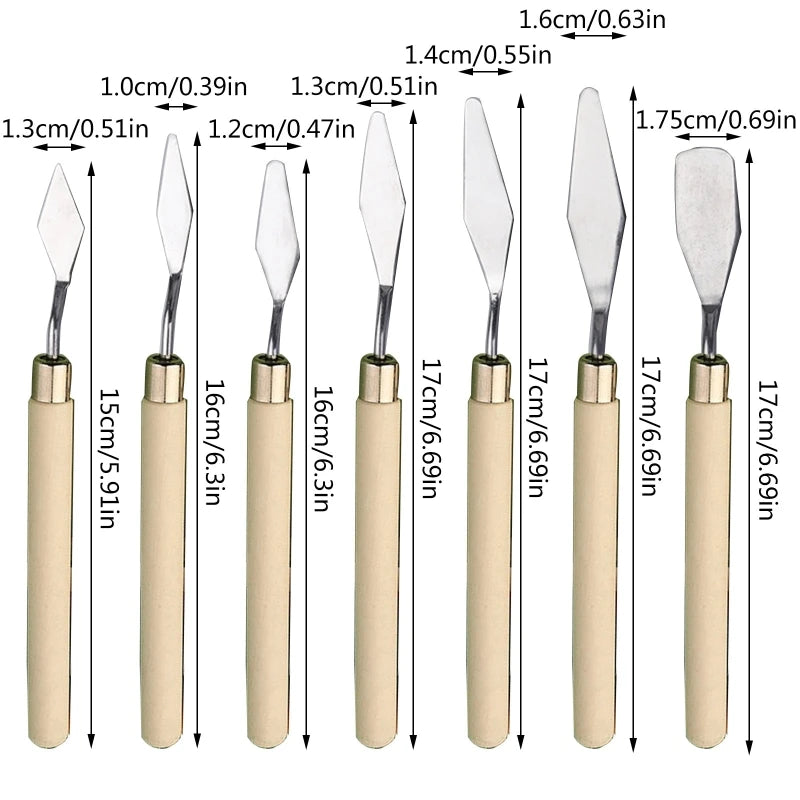Emsemble de 7 Couteaux de Peinture