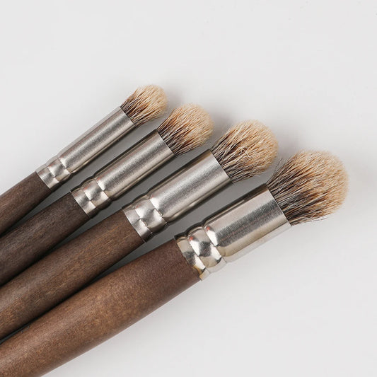 Ensemble de 4 Pinceaux en Dôme – Poils de Blaireau Naturel