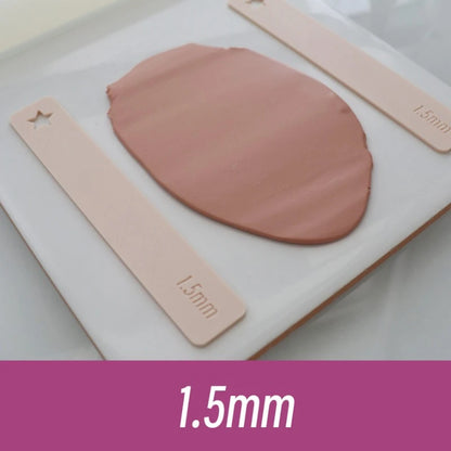 Règle en Argile Polymère – Plaques d'Épaisseur pour Poterie (2 pièces)