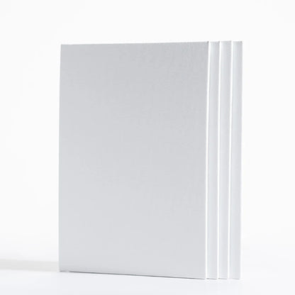 Lot de 5 Panneaux de Toile en Coton Blanc