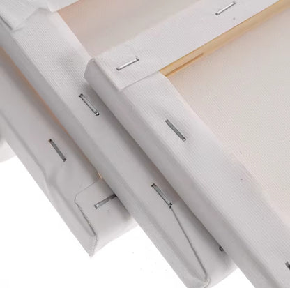 Lot de 5 Panneaux de Toile en Coton Blanc